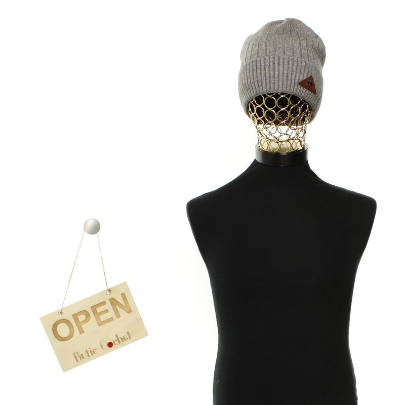 Fashion, accesorii si bijuterii - Barbati - Accesorii barbati - Caciuli si sepci barbati - Fes barbatesc, ButicCochet, tricotat, din acril si sintetic, one size, Gri - FES360 - Infinity.ro