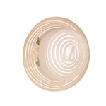 Fashion, accesorii si bijuterii - Femei - Accesorii femei - Caciuli si palarii femei - Palarie de dama, din poliester, Buticcochet, cu dungi si flori decorative, bor mic, One size, Bej - PAL1642 - Infinity.ro