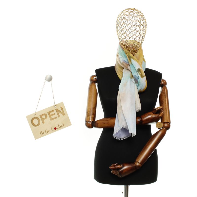 Fashion, accesorii si bijuterii - Femei - Accesorii femei - Esarfe si fulare femei - Esarfa de dama, din 30% viscoza 70% poliester, Buticcochet, 68x180 cm, Multicolor - ES3318 - Infinity.ro