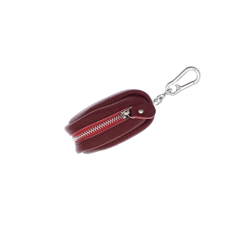 Fashion, accesorii si bijuterii - Femei - Accesorii femei - Portofele femei - Port chei, unisex, Buticcochet, din piele naturala, 11x5 cm, Visiniu - PR1115 - Infinity.ro