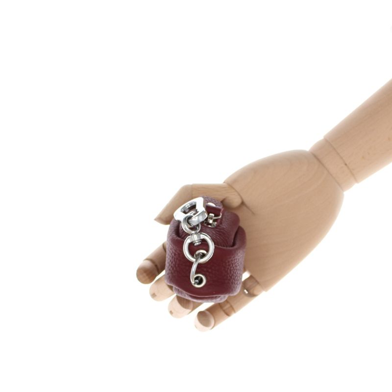Fashion, accesorii si bijuterii - Femei - Accesorii femei - Portofele femei - Port chei, unisex, Buticcochet, din piele naturala, 11x5 cm, Visiniu - PR1115 - Infinity.ro