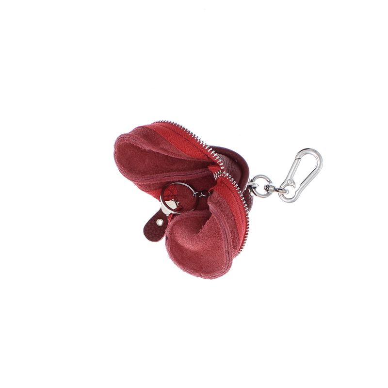 Fashion, accesorii si bijuterii - Femei - Accesorii femei - Portofele femei - Port chei, unisex, Buticcochet, din piele naturala, 11x5 cm, Visiniu - PR1115 - Infinity.ro