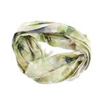 Fashion, accesorii si bijuterii - Femei - Accesorii femei - Esarfe si fulare femei - Esarfa dama, din lana, Buticcochet, 70x190 cm, model floral, Verde - ES3146 - Infinity.ro