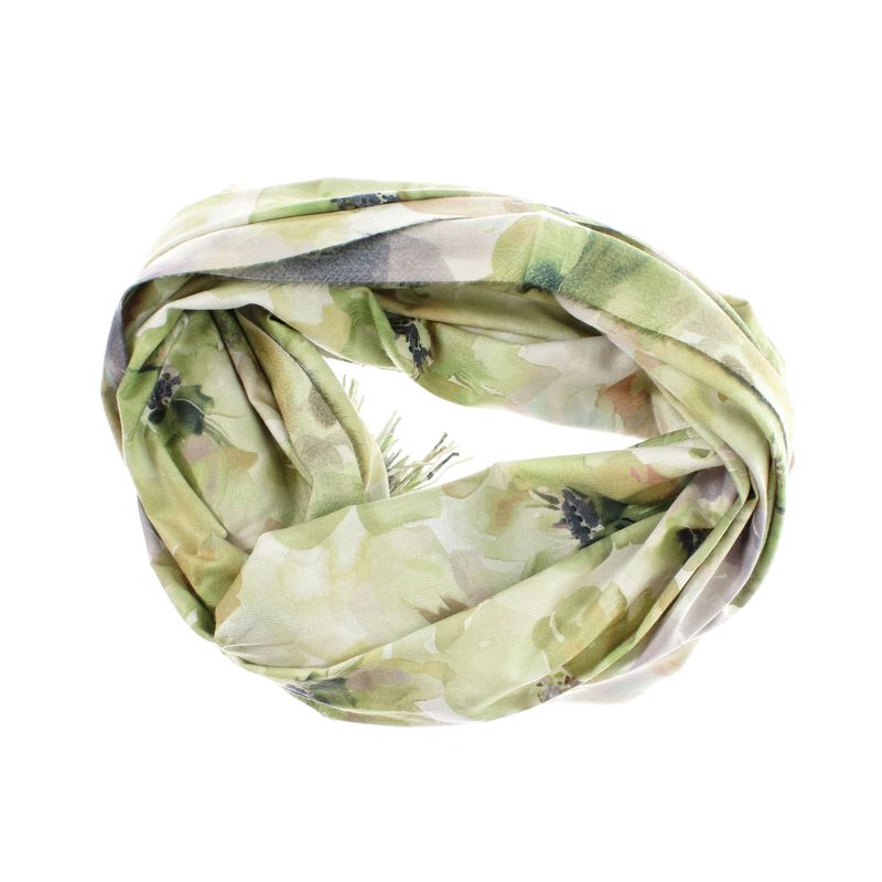 Fashion, accesorii si bijuterii - Femei - Accesorii femei - Esarfe si fulare femei - Esarfa dama, din lana, Buticcochet, 70x190 cm, model floral, Verde - ES3146 - Infinity.ro