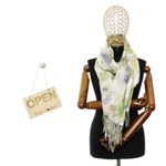 Fashion, accesorii si bijuterii - Femei - Accesorii femei - Esarfe si fulare femei - Esarfa dama, din lana, Buticcochet, 70x190 cm, model floral, Verde - ES3146 - Infinity.ro