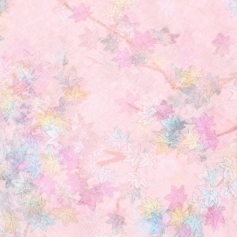 Fashion, accesorii si bijuterii - Femei - Accesorii femei - Esarfe si fulare femei - Esarfa de dama, Buticcochet, 60x60 cm, 40% matase 60% poliester, imprimeu cu frunze, Roz - ES2142 - Infinity.ro