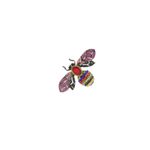 Market - Cadouri - Martisoare - Accesoriu dama, Brosa, din metal, Buticcochet, 5x8 cm, model Albina, Multicolor - MR606 - Infinity.ro