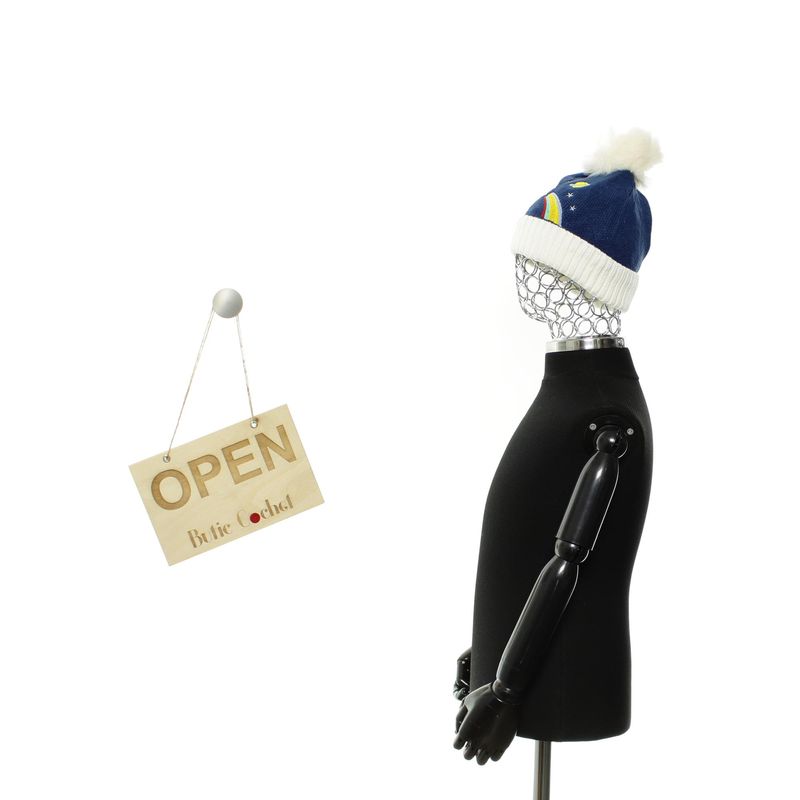 Fashion, accesorii si bijuterii - Copii - Accesorii copii - Caciuli si palarii copii - Fes pentru copii, Buticcochet, din viscoza si sintetic, model cu racheta, Albastru - FES362 - Infinity.ro