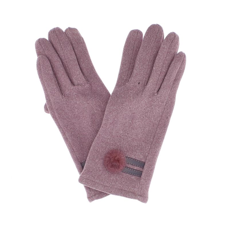 Fashion, accesorii si bijuterii - Femei - Accesorii femei - Manusi femei - Manusi dama, de iarna, din material sintetic si bumbac, cu degete, one size, Mov - MA355 - Infinity.ro