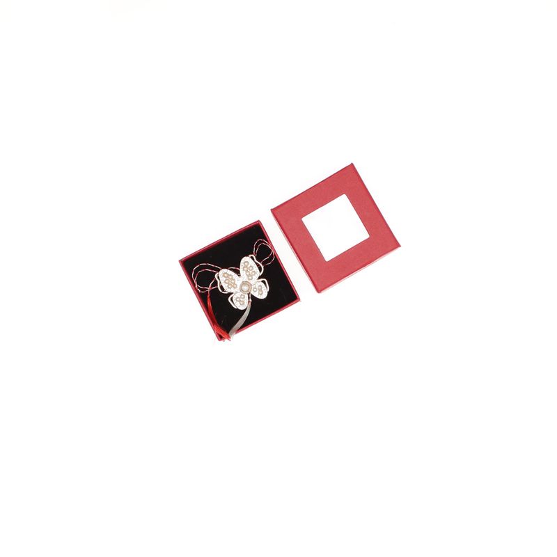 Market - Cadouri - Martisoare - Martisor Brosa, Buticcochet, din plastic, model fluturas, Auriu cu alb - MR685 - Infinity.ro