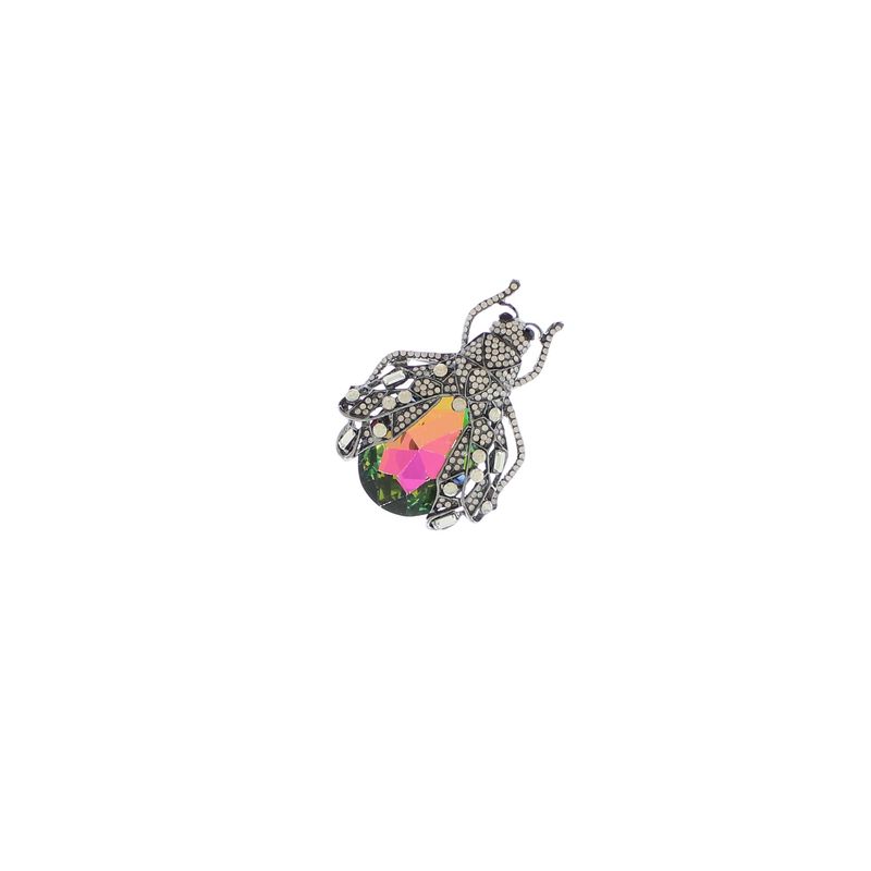 Market - Cadouri - Martisoare - Accesoriu dama, Brosa, din metal, Buticcochet, 6.5 x 4.5 cm, model Gandacel, Multicolor - MR629 - Infinity.ro