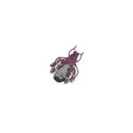 Market - Cadouri - Martisoare - Accesoriu dama, Brosa, din metal, Buticcochet, 6.5 x 4.5 cm, model Gandacel, Mov - MR626 - Infinity.ro