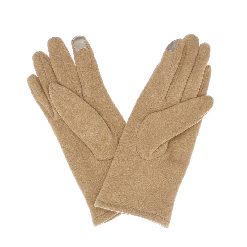 Fashion, accesorii si bijuterii - Femei - Accesorii femei - Manusi femei - Manusi dama, de iarna, din material sintetic si bumbac, cu degete, one size, Bej inchis - MA360 - Infinity.ro