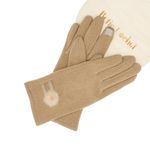 Fashion, accesorii si bijuterii - Femei - Accesorii femei - Manusi femei - Manusi dama, de iarna, din material sintetic si bumbac, cu degete, one size, Bej inchis - MA360 - Infinity.ro