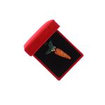 Market - Cadouri - Martisoare - Accesoriu dama, Brosa, din metal, Buticcochet, 6x1.5 cm, model morcov, Portocaliu - MR616 - Infinity.ro