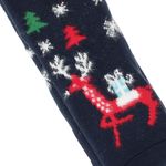 Fashion, accesorii si bijuterii - Femei - Lenjerie si pijamale femei - Sosete si ciorapi femei - Ciorapi cu motive de Craciun, 90% bumbac, Tina,  marime 35-41, Bleumarin - SCR396 - Infinity.ro