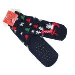 Fashion, accesorii si bijuterii - Femei - Lenjerie si pijamale femei - Sosete si ciorapi femei - Ciorapi cu motive de Craciun, 90% bumbac, Tina,  marime 35-41, Bleumarin - SCR396 - Infinity.ro