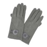 Fashion, accesorii si bijuterii - Femei - Accesorii femei - Manusi femei - Manusi dama, de iarna, din material sintetic si bumbac, cu degete, one size, Gri - MA356 - Infinity.ro