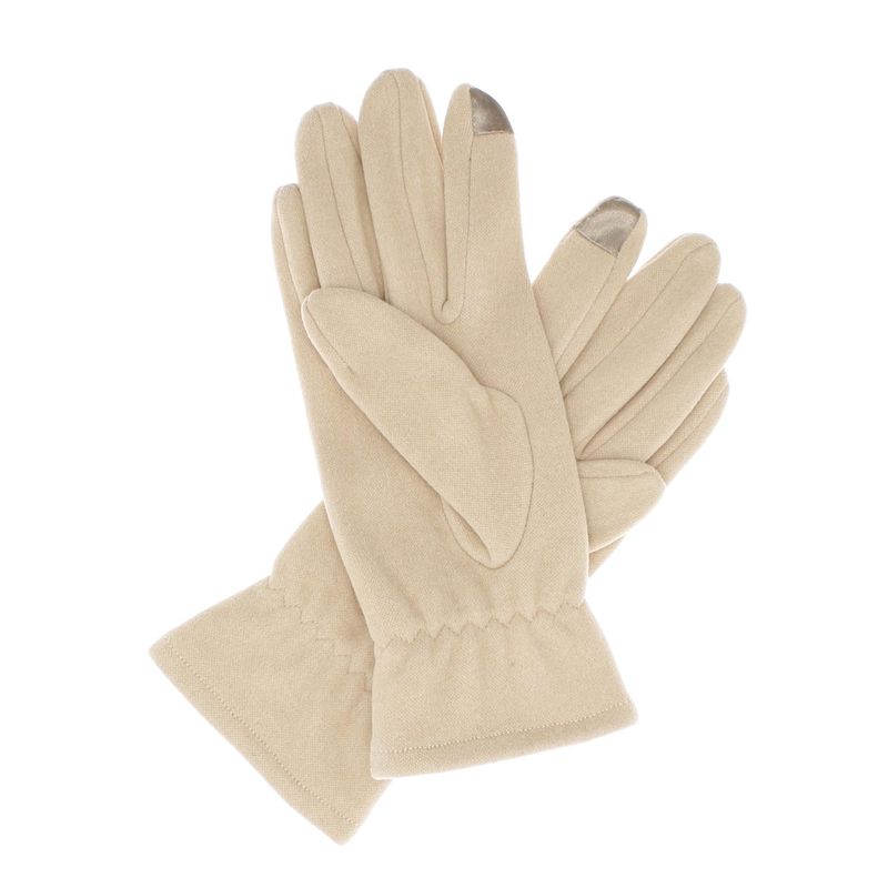 Fashion, accesorii si bijuterii - Femei - Accesorii femei - Manusi femei - Manusi dama, de iarna, din material sintetic si bumbac, cu degete, model cu ciucure, one size, Bej - MA333 - Infinity.ro