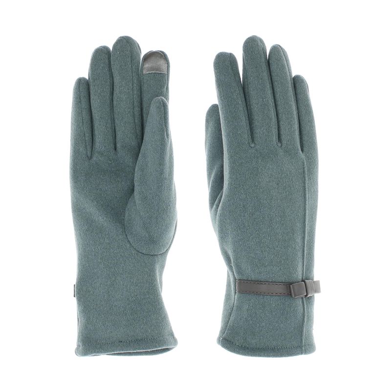 Fashion, accesorii si bijuterii - Femei - Accesorii femei - Manusi femei - Manusi dama, de iarna, din material sintetic si bumbac, cu degete, model cu fundita, one size, Albastru - MA326 - Infinity.ro