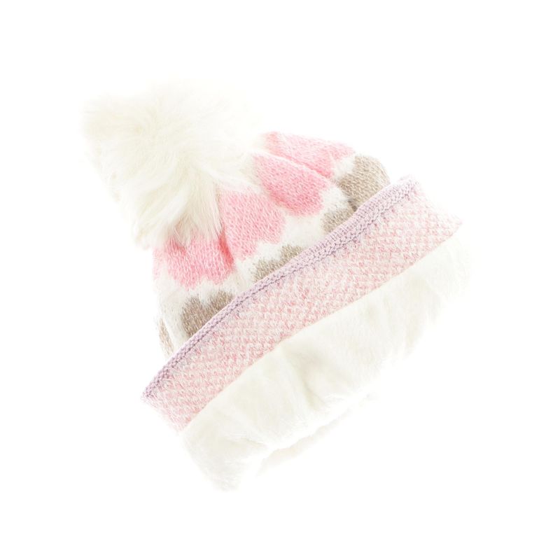 Fashion, accesorii si bijuterii - Copii - Accesorii copii - Caciuli si palarii copii - Fes pentru copii, Buticcochet, din viscoza si sintetic, model cu inimioare, Multicolor - FES375 - Infinity.ro