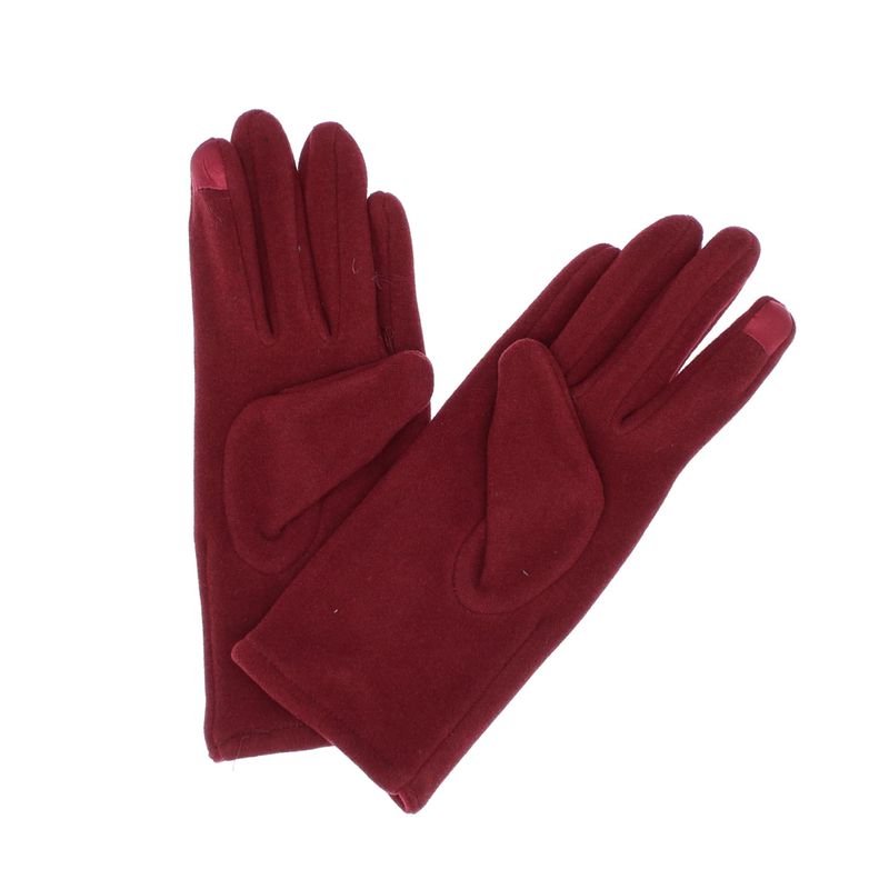 Fashion, accesorii si bijuterii - Femei - Accesorii femei - Manusi femei - Manusi dama, de iarna, din material sintetic si bumbac, cu degete, one size, Visiniu - MA351 - Infinity.ro