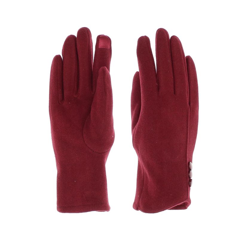 Fashion, accesorii si bijuterii - Femei - Accesorii femei - Manusi femei - Manusi dama, de iarna, din material sintetic si bumbac, cu degete, one size, Visiniu - MA351 - Infinity.ro