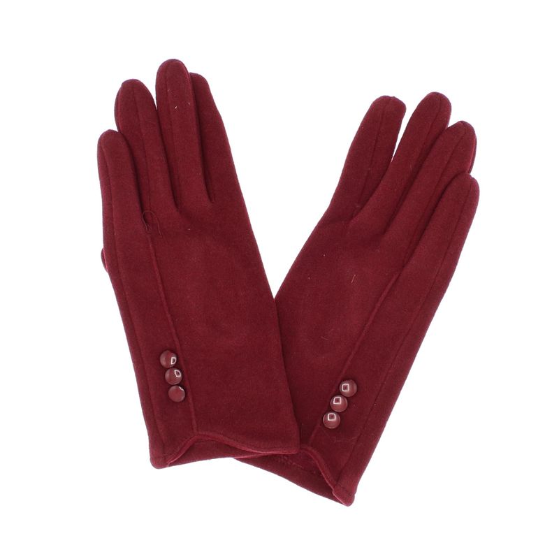 Fashion, accesorii si bijuterii - Femei - Accesorii femei - Manusi femei - Manusi dama, de iarna, din material sintetic si bumbac, cu degete, one size, Visiniu - MA351 - Infinity.ro