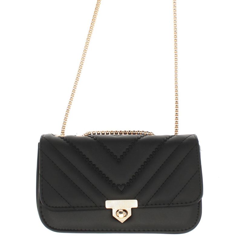 Fashion, accesorii si bijuterii - Femei - Accesorii femei - Genti si rucsacuri femei - Geanta de umar, dama, din material sintetic, ButicCochet, 19x12x6 cm, Negru - GND852 - Infinity.ro