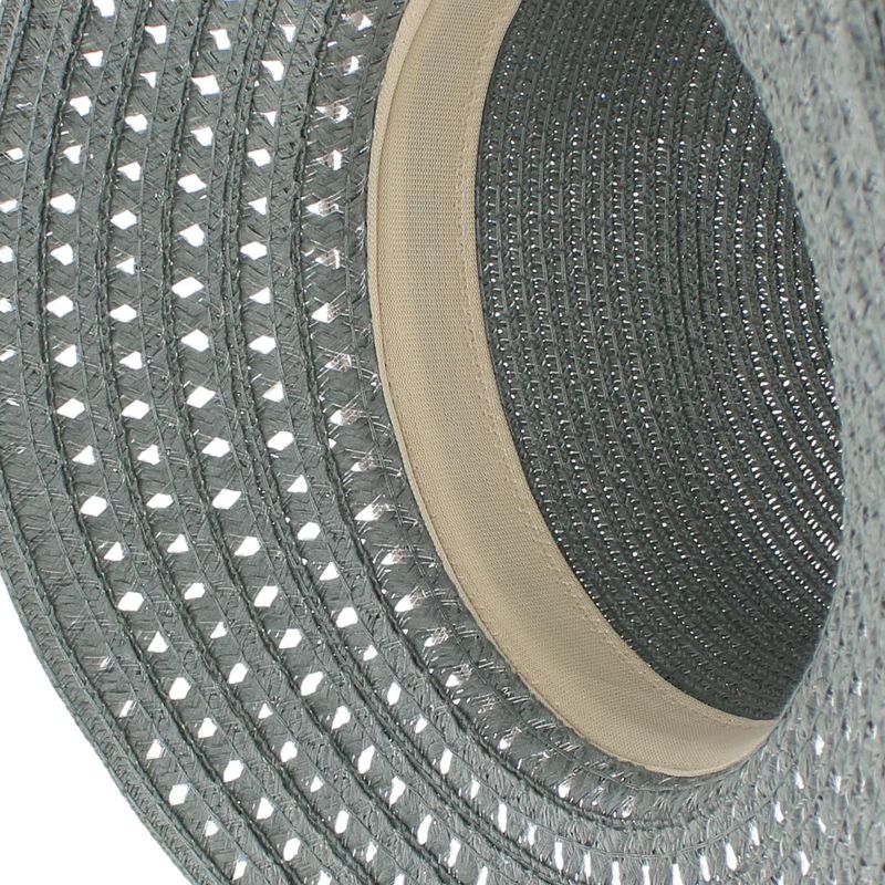 Fashion, accesorii si bijuterii - Femei - Accesorii femei - Caciuli si palarii femei - Palarie de soare, ButicCochet, dama, din paie de hartie, cu snur decorative, one size, Gri - PAL1814 - Infinity.ro