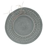 Fashion, accesorii si bijuterii - Femei - Accesorii femei - Caciuli si palarii femei - Palarie de soare, ButicCochet, dama, din paie de hartie, cu snur decorative, one size, Gri - PAL1814 - Infinity.ro