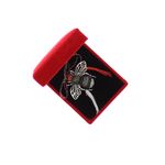 Market - Cadouri - Martisoare - Accesoriu dama, Brosa, din metal, Buticcochet, 4x5 cm, Albina, Argintiu - MR612 - Infinity.ro