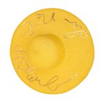 Fashion, accesorii si bijuterii - Femei - Accesorii femei - Caciuli si palarii femei - Palarie de soare, dama, bor 15 cm, Anoul, one size, model cu paiete, Galben - PAL1781 - Infinity.ro