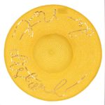 Fashion, accesorii si bijuterii - Femei - Accesorii femei - Caciuli si palarii femei - Palarie de soare, dama, bor 15 cm, Anoul, one size, model cu paiete, Galben - PAL1781 - Infinity.ro
