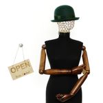 Fashion, accesorii si bijuterii - Femei - Accesorii femei - Caciuli si palarii femei - Palarie dama, din lana, bor mic, ButicCochet, marime 53-58 reglabila, Verde - PAL1852 - Infinity.ro