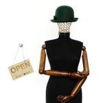 Fashion, accesorii si bijuterii - Femei - Accesorii femei - Caciuli si palarii femei - Palarie dama, din lana, bor mic, ButicCochet, marime 53-58 reglabila, Verde - PAL1852 - Infinity.ro
