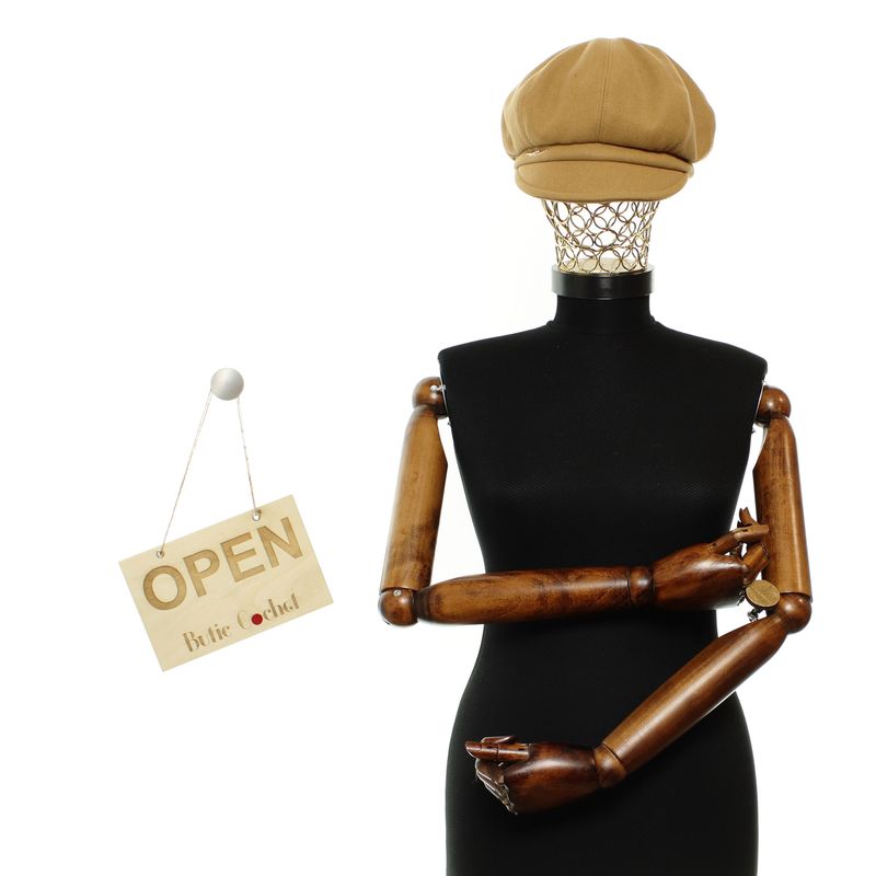 Fashion, accesorii si bijuterii - Femei - Accesorii femei - Caciuli si palarii femei - Sapca de dama, Buticcochet, din acril si poliester, marime 56-58, Bej - BSC790 - Infinity.ro