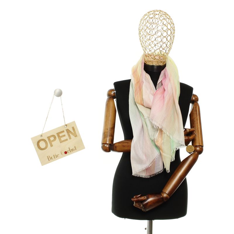 Fashion, accesorii si bijuterii - Femei - Accesorii femei - Esarfe si fulare femei - Esarfa de dama, din 30% viscoza 70% poliester, Buticcochet, 68x180 cm, Multicolor - ES3306 - Infinity.ro