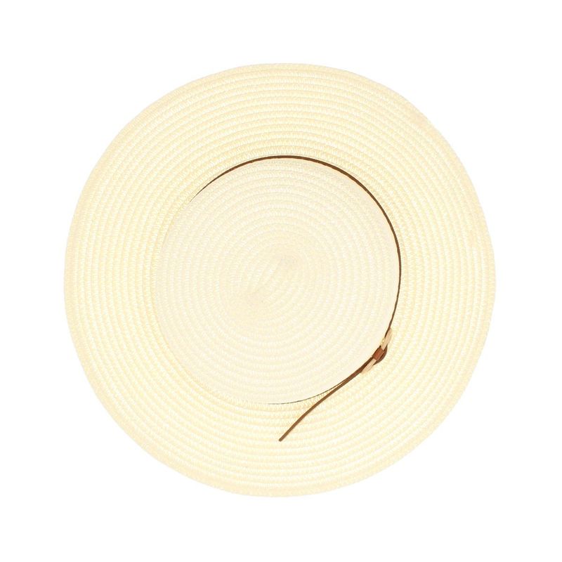 Fashion, accesorii si bijuterii - Femei - Accesorii femei - Caciuli si palarii femei - Palarie de soare, Dama, din paie de hartie, Buticcochet, bor mic, One size, catarama decorativa, Crem - PAL1700 - Infinity.ro