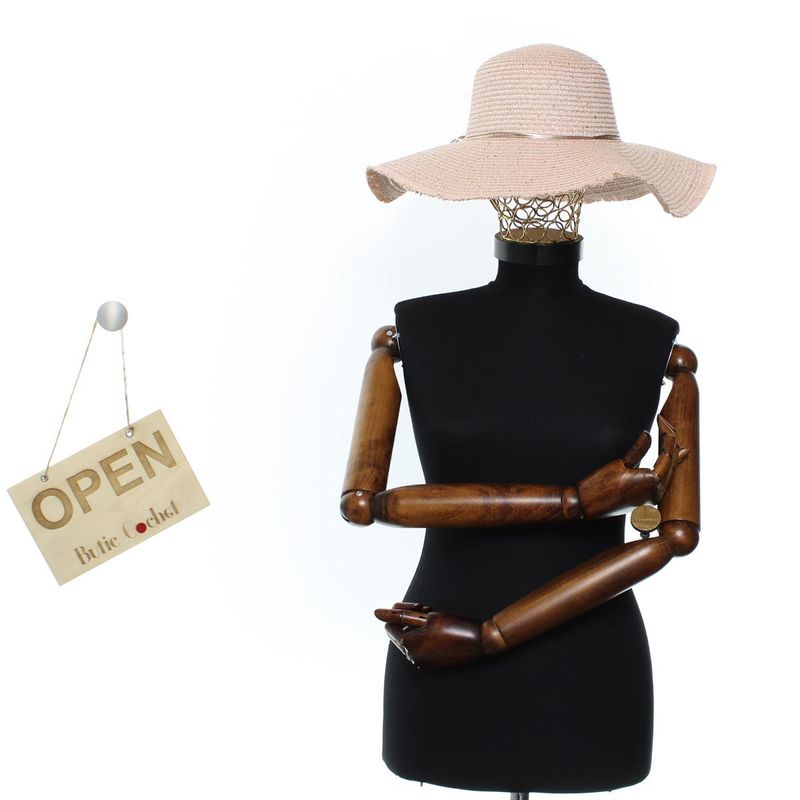 Fashion, accesorii si bijuterii - Femei - Accesorii femei - Caciuli si palarii femei - Palarie de soare, dama, bor 12 cm, Buticcochet, one size, model cu paiete, Roz - PAL1783 - Infinity.ro