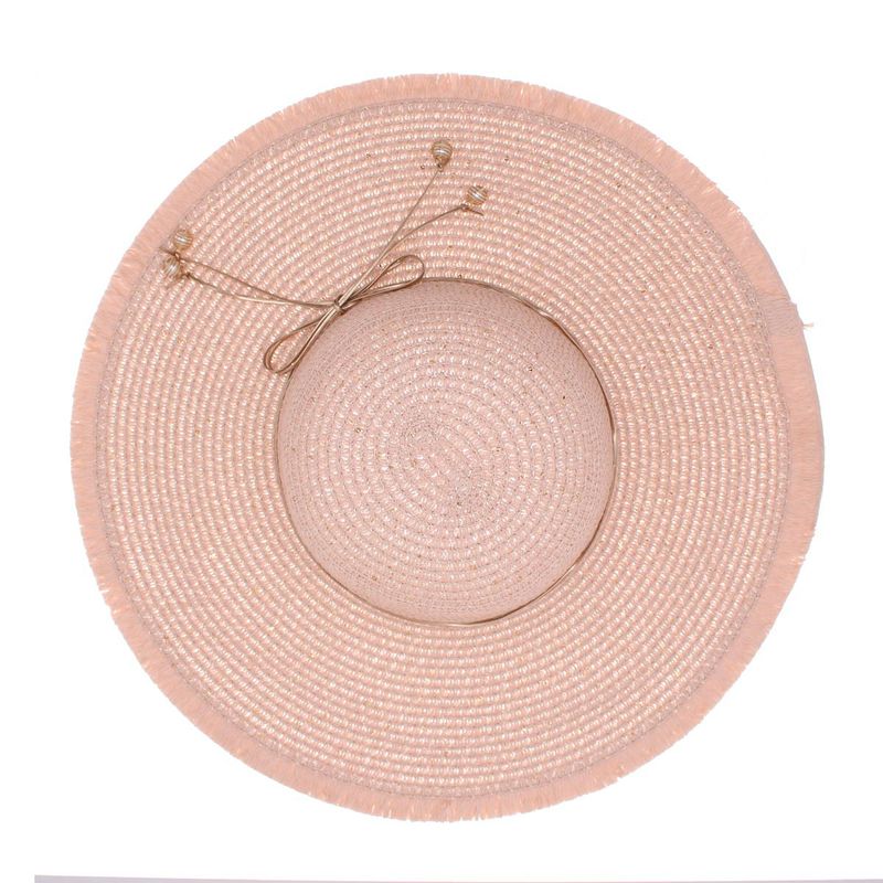 Fashion, accesorii si bijuterii - Femei - Accesorii femei - Caciuli si palarii femei - Palarie de soare, dama, bor 12 cm, Buticcochet, one size, model cu paiete, Roz - PAL1783 - Infinity.ro