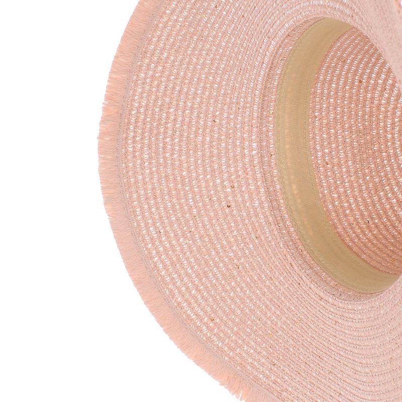 Fashion, accesorii si bijuterii - Femei - Accesorii femei - Caciuli si palarii femei - Palarie de soare, dama, bor 12 cm, Buticcochet, one size, model cu paiete, Roz - PAL1783 - Infinity.ro