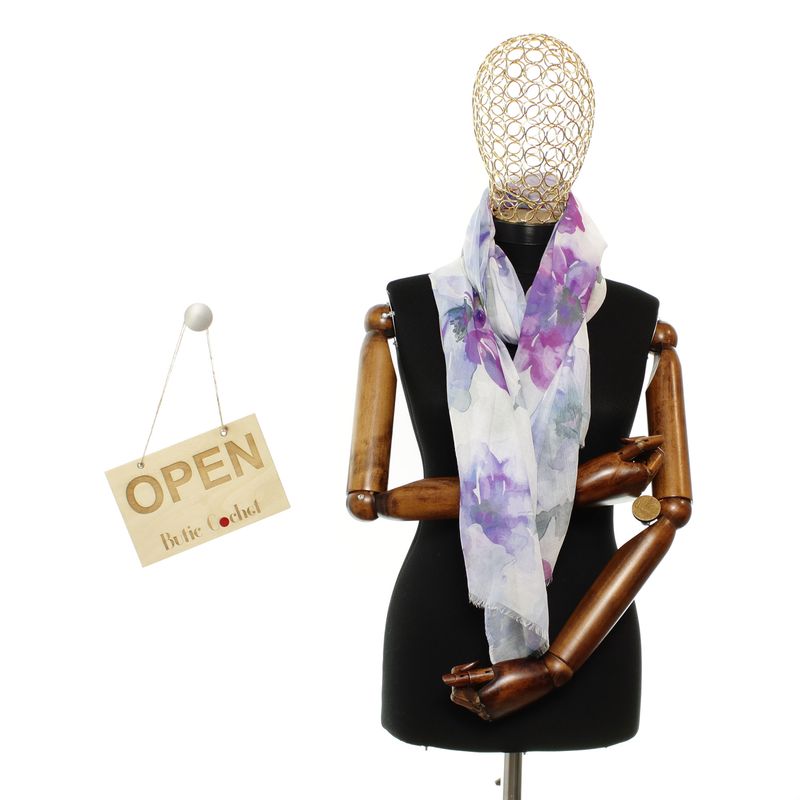 Fashion, accesorii si bijuterii - Femei - Accesorii femei - Esarfe si fulare femei - Esarfa de dama, din 30% viscoza 70% poliester, Buticcochet, 68x180 cm, Multicolor - ES3312 - Infinity.ro