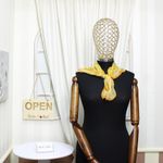 Fashion, accesorii si bijuterii - Femei - Accesorii femei - Esarfe si fulare femei - Esarfa de dama, Buticcochet, 60x60 cm, 40% matase 60% poliester, cu imprimeu floral, Portocaliu - ES2122 - Infinity.ro