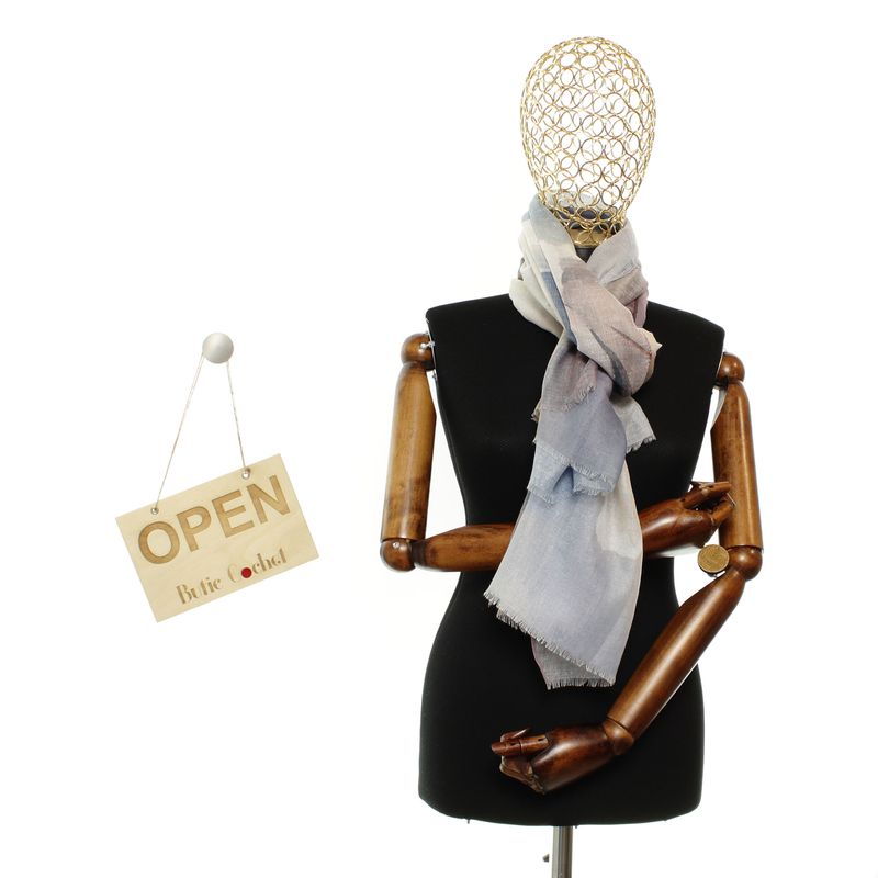 Fashion, accesorii si bijuterii - Femei - Accesorii femei - Esarfe si fulare femei - Esarfa de dama, din 30% viscoza 70% poliester, Buticcochet, 68x180 cm, Multicolor - ES3337 - Infinity.ro