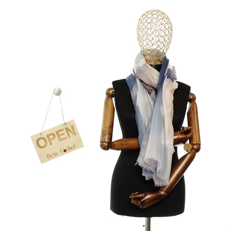 Fashion, accesorii si bijuterii - Femei - Accesorii femei - Esarfe si fulare femei - Esarfa de dama, din 30% viscoza 70% poliester, Buticcochet, 68x180 cm, Multicolor - ES3337 - Infinity.ro