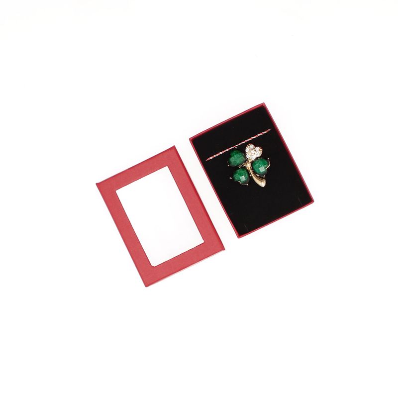 Market - Cadouri - Martisoare - Martisor Brosa, Buticcochet, din metal, model Trfoi, Verde cu auriu - MR672 - Infinity.ro