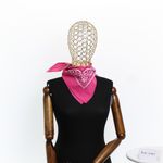 Fashion, accesorii si bijuterii - Femei - Accesorii femei - Esarfe si fulare femei - Bandana din bumbac, dimensiune 55 x 55 cm, imprimeu mandala, Buticcochet, Roz - ES2196 - Infinity.ro