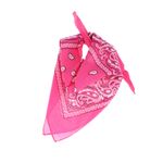 Fashion, accesorii si bijuterii - Femei - Accesorii femei - Esarfe si fulare femei - Bandana din bumbac, dimensiune 55 x 55 cm, imprimeu mandala, Buticcochet, Roz - ES2196 - Infinity.ro