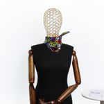 Fashion, accesorii si bijuterii - Femei - Accesorii femei - Esarfe si fulare femei - Bandana din bumbac, dimensiune 55 x 55 cm, Buticcochet, imprimeu Multicolor - ES2216 - Infinity.ro